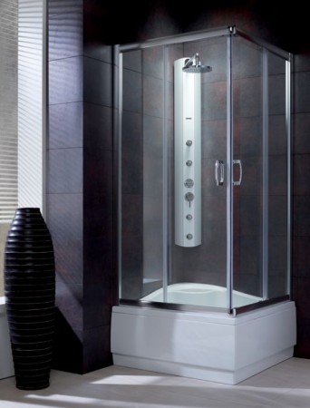 Radaway Premium Plus C1700 zuhanykabin toló ajtókkal, magas zuhanytálcához