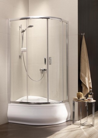 Radaway Premium Plus E1700 zuhanykabin toló ajtókkal, magas zuhanytálcához